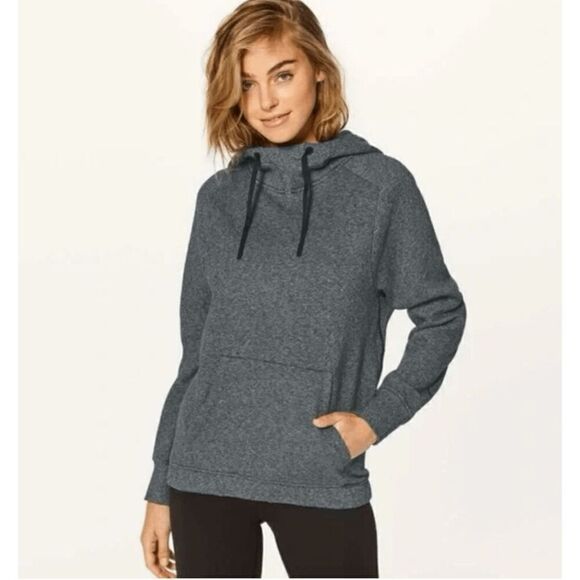 lululemon athletica Tops - Lululemon Warm For Winter Hoodie Heather Speckled Black 6